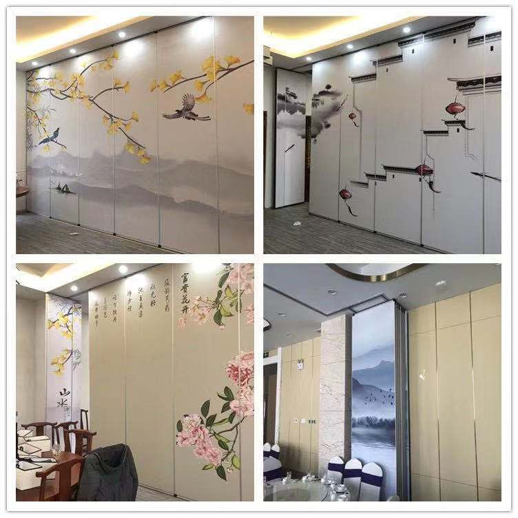 山東酒店活動隔斷，吊軌道隔斷工程