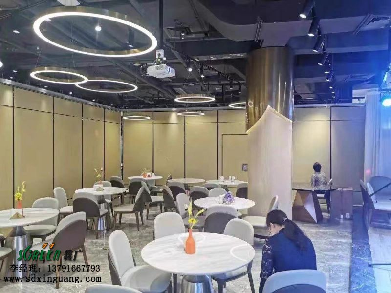 濰坊酒店活動隔斷墻飯店包廂，移動折疊推拉隔斷